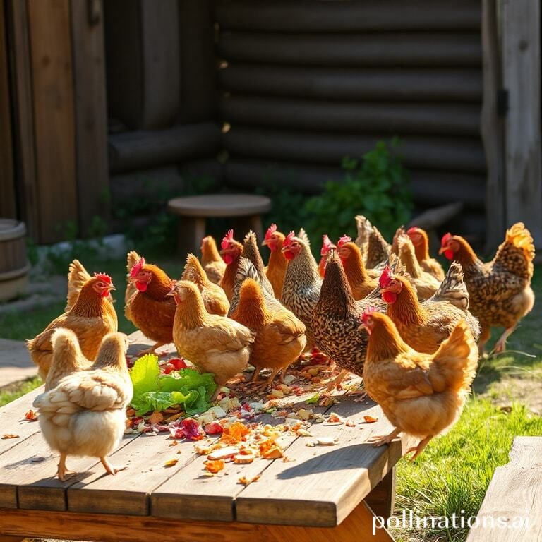 what table scraps can chickens eat